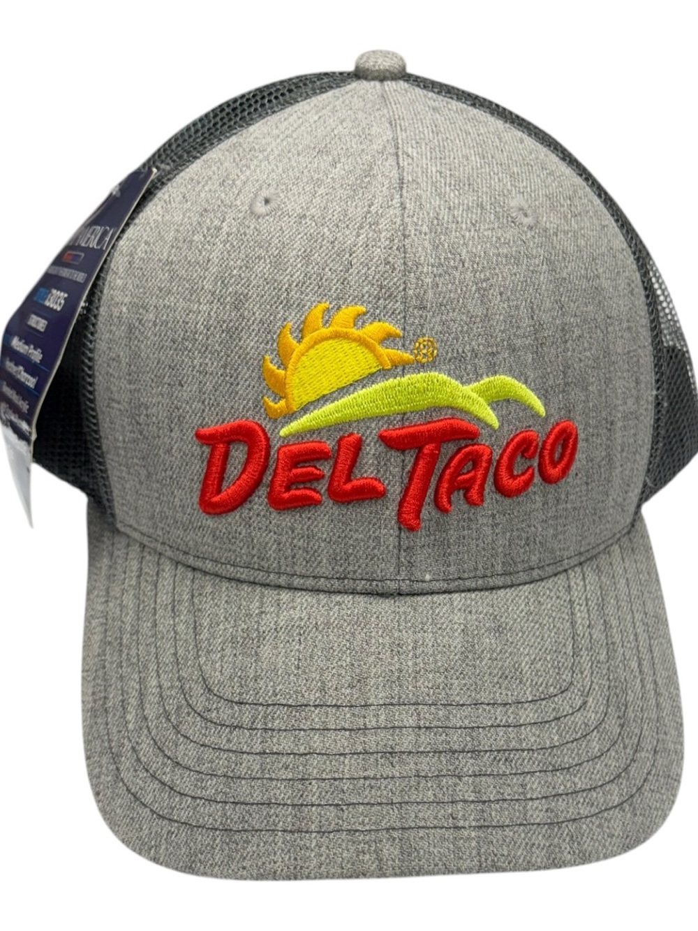 Del Taco Fast Food Restaurant Trucker Baseball Cap Hat Adjustable Snapback Mesh